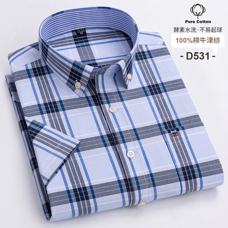 2023 Men's Casual Slim-Fit Short Sleeve Shirt