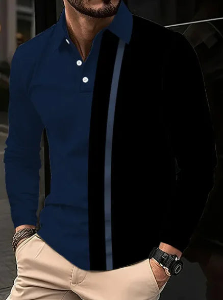 Men's 3D Digital Print Lapel Short Sleeve Polo Shirt