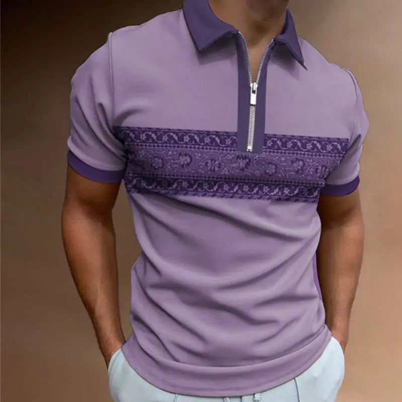 3D Digital Print Summer Polo Shirt for Men