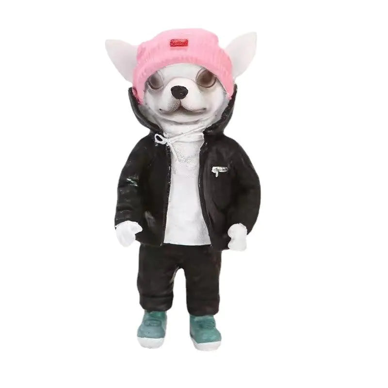 Cute Puppy Resin Backpack Dog Sculpture for Home Decor