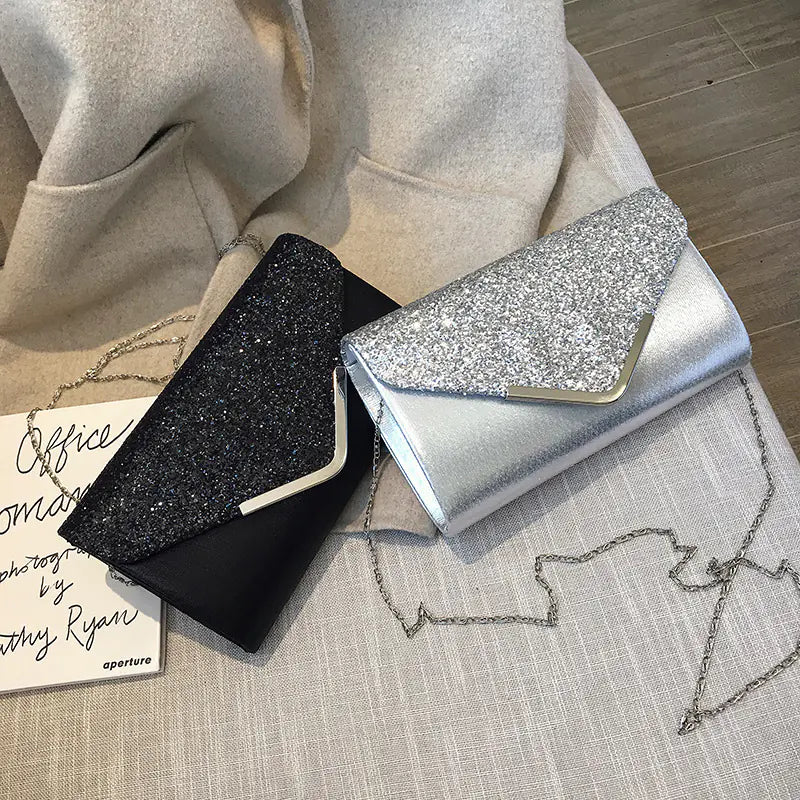 Fashionable Women's Chain Envelope Clutch Bag