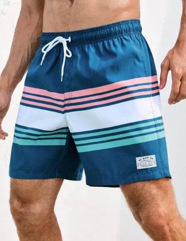 TADDLEE Men's Quick-Dry Swim Trunks with Palm Trees