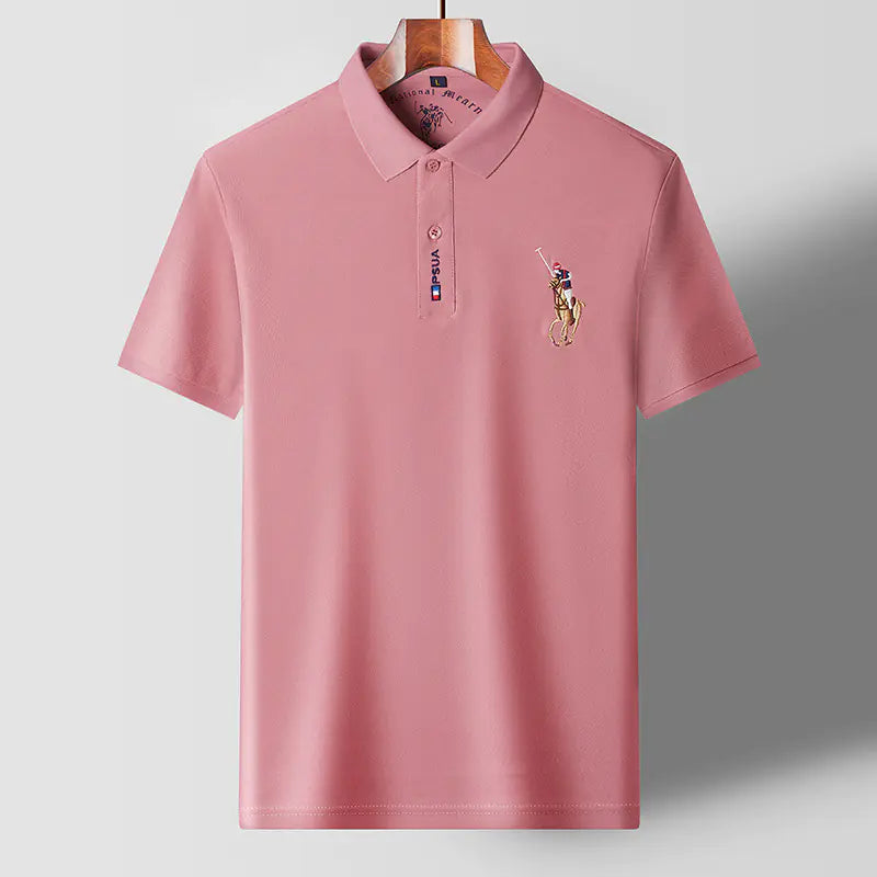 Men's Summer Embroidered Polo T-Shirt (Short Sleeve)