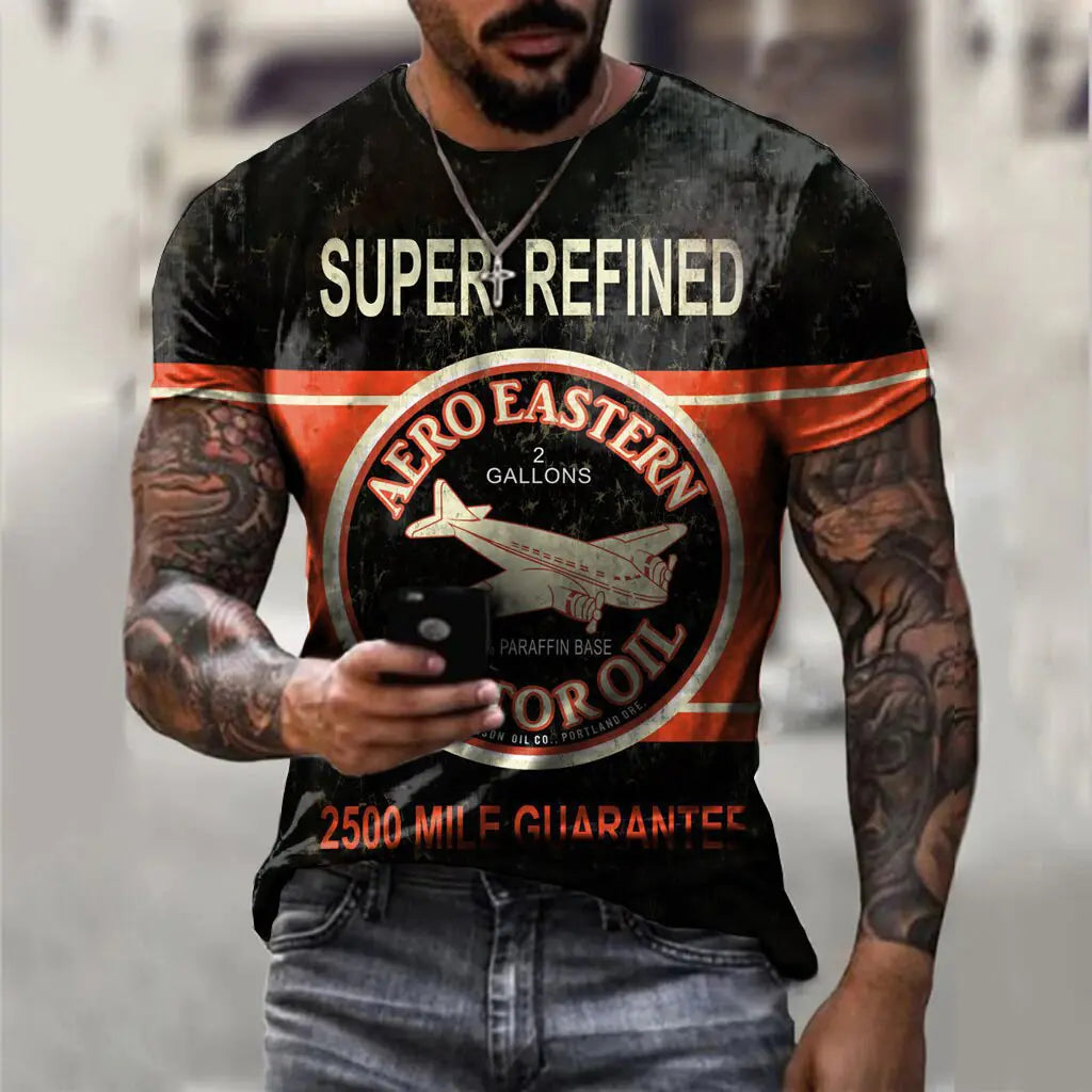 2023 Summer Men's Slim Fit 3D Printed T-Shirt