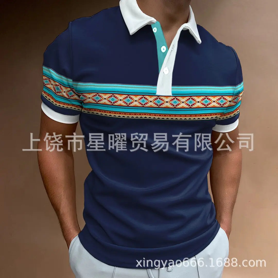 Men's Casual Short Sleeve Polo T-Shirt - Summer