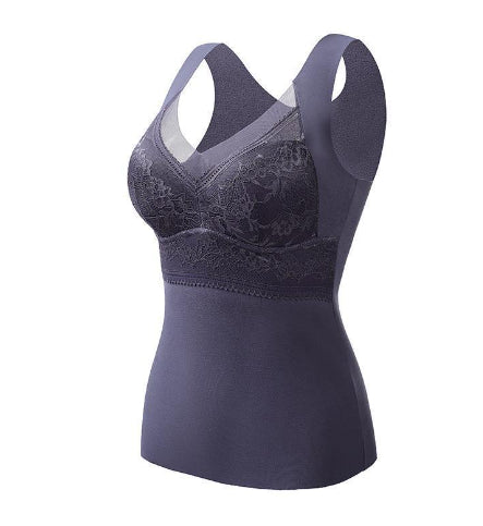 Double-sided Sanded Bra With Chest Pads For Slim Fit And Heating
