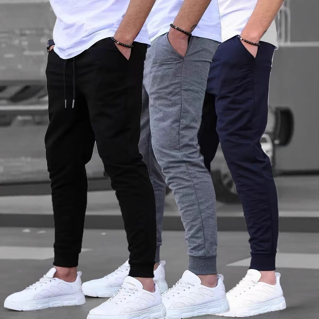 Mens Pants European And American High-Street Retro Casual Terry Cloth Style