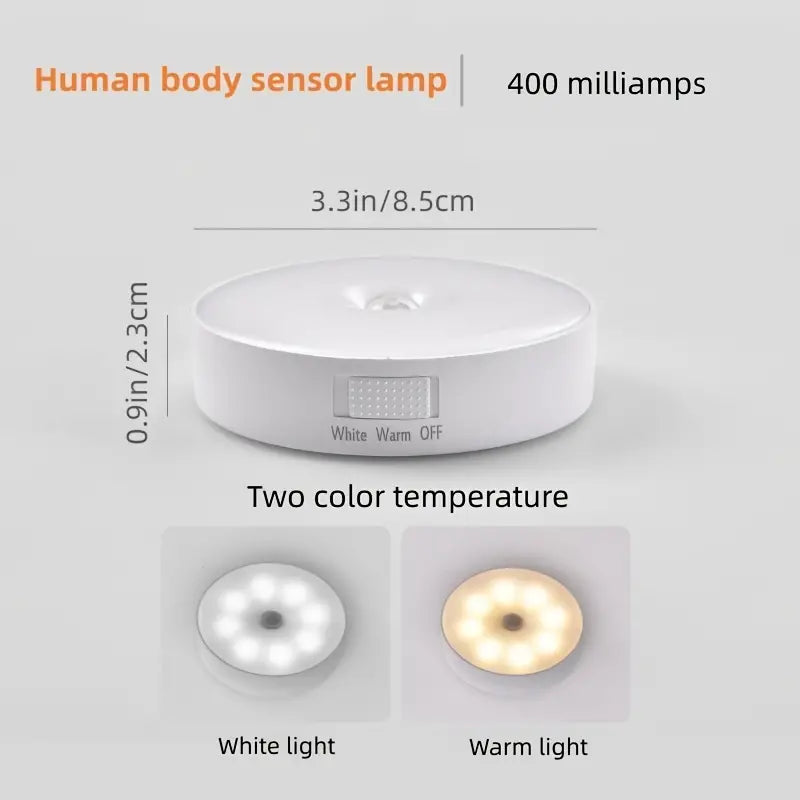 Rechargeable Cordless LED Night Light with Sensor