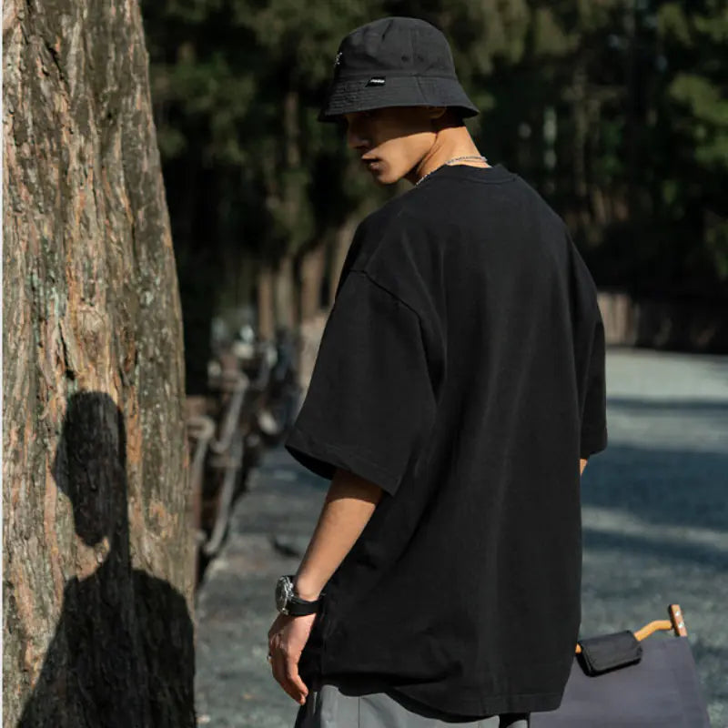 Men's Oversized Short Sleeve Solid Color T-Shirt