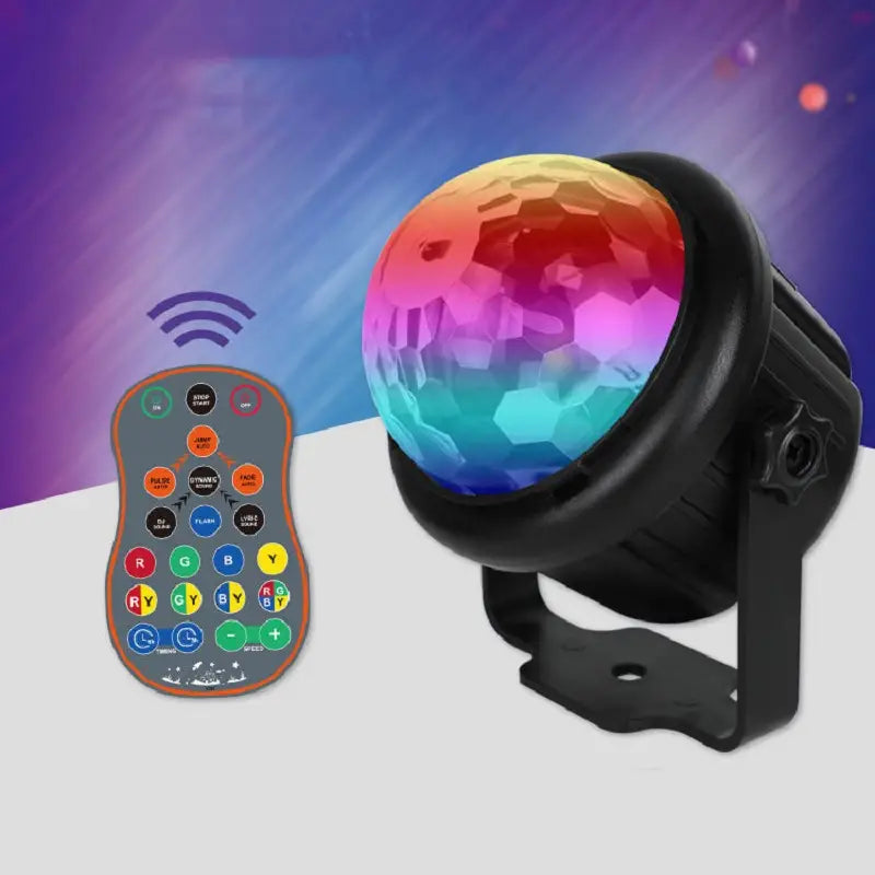 Portable Disco Ball Night Light with Remote & USB
