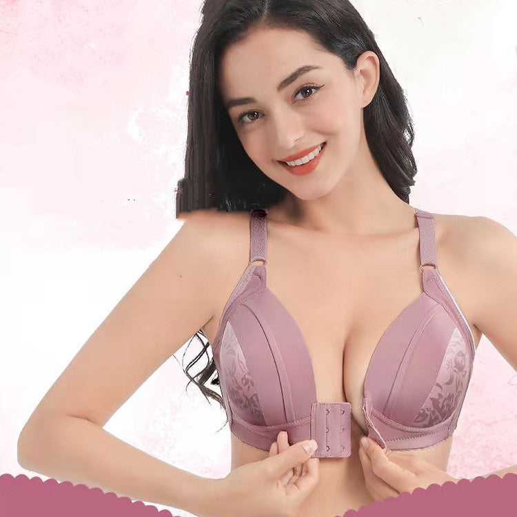 Women's Underwire Thin Front Button Bra