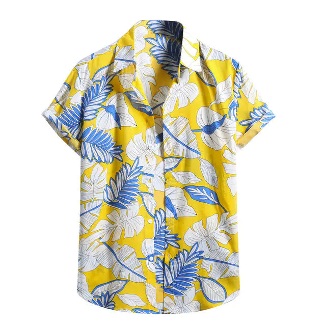 Vintage Hawaiian Cotton Linen Short Sleeve Shirt