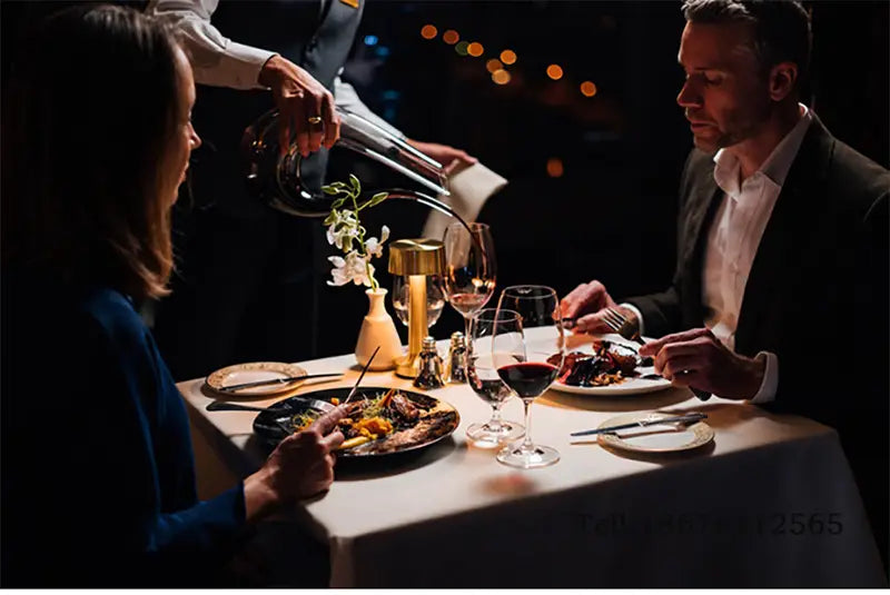 Vintage LED Nightstand Lamp with Adjustable Brightness