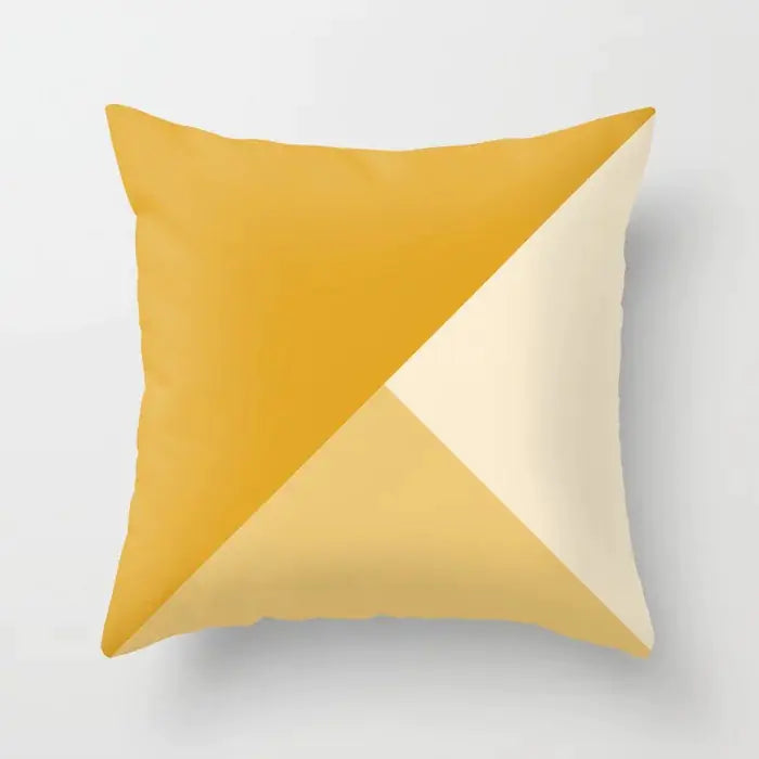 Yellow Cartoon Checkered Cushion Cover for Home Decor