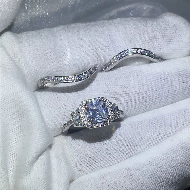 Zirconia Ring Set with Elegant Design