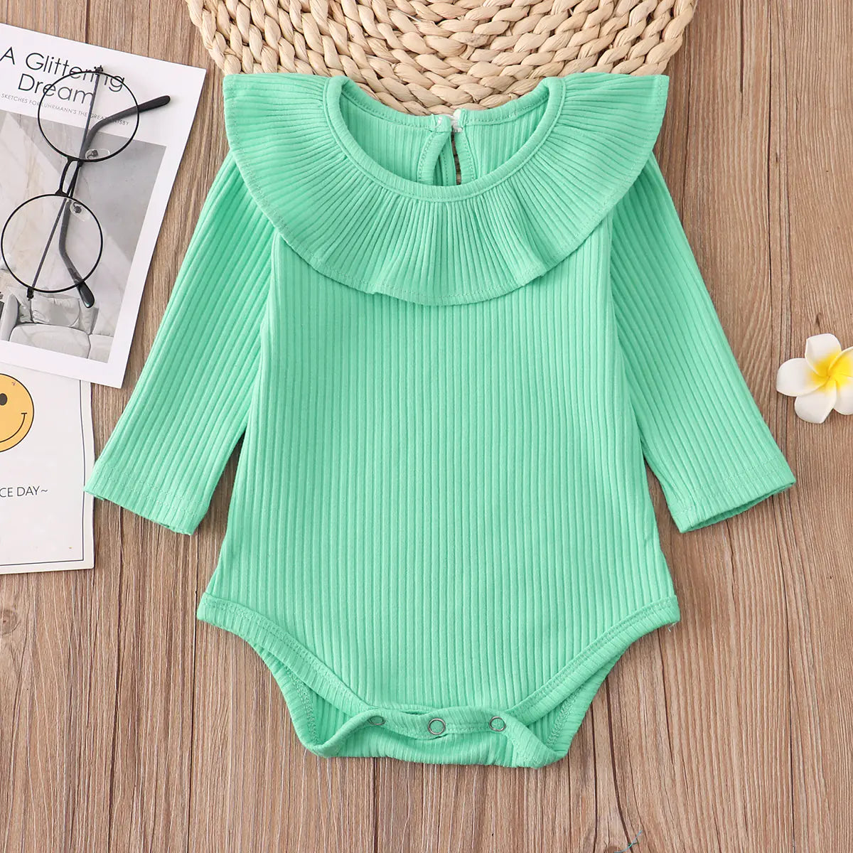 Newborn Baby Girl Romper with Candy Ruffles Outfit