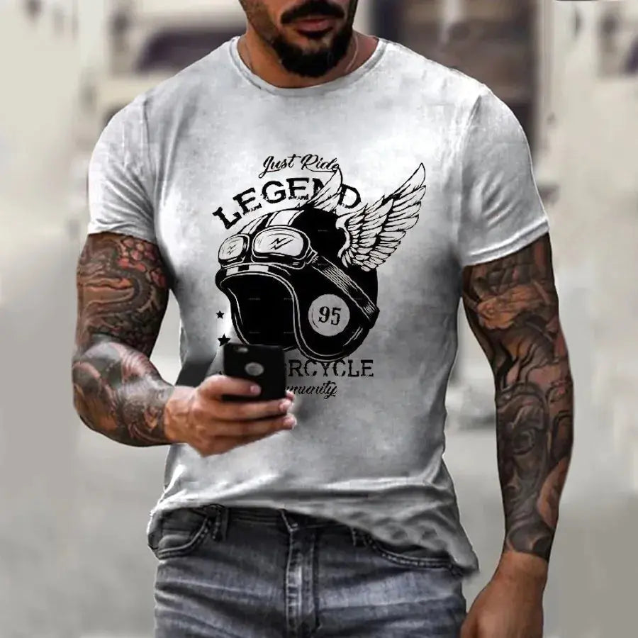 Men's Casual 3D Digital Print Short Sleeve T-Shirt