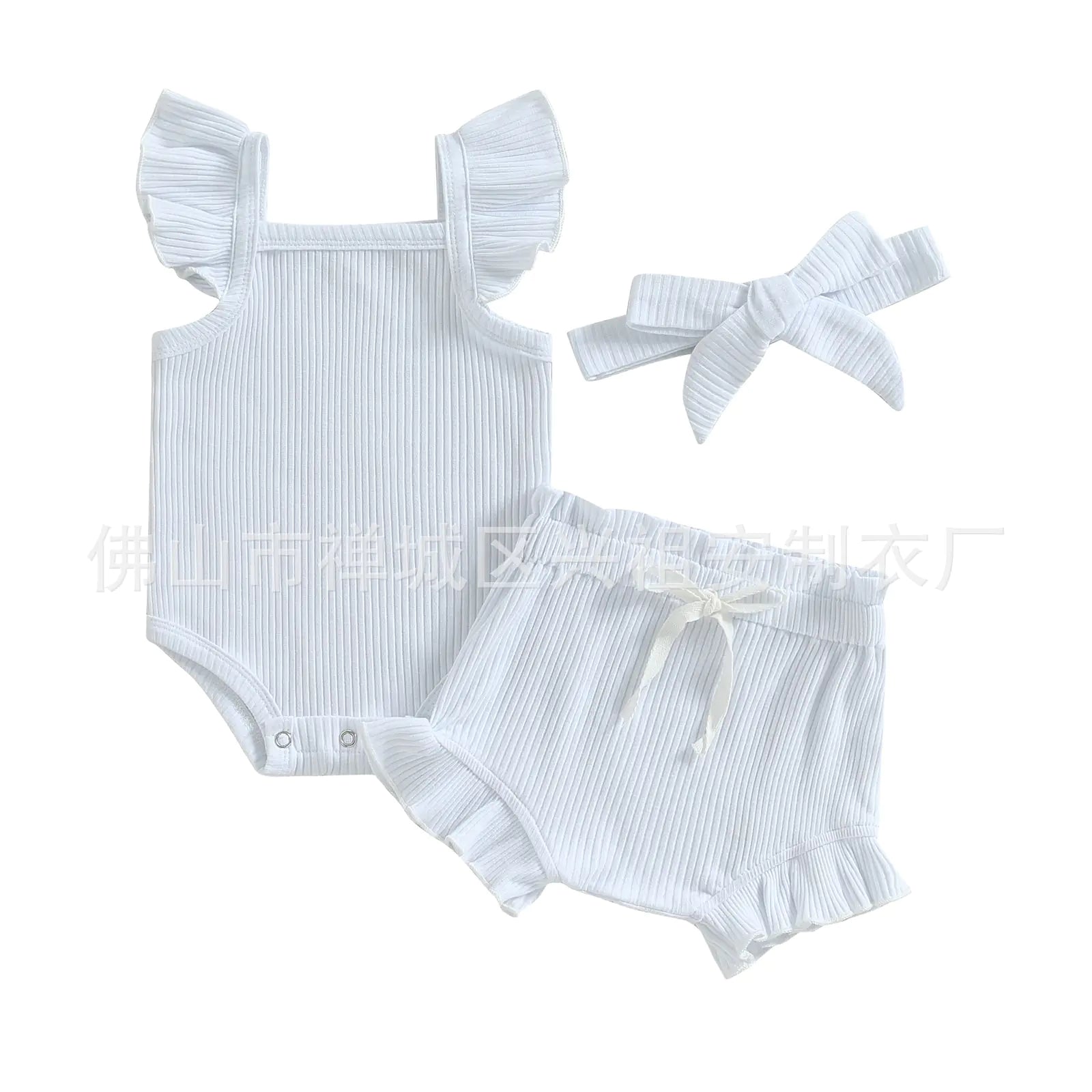 Baby Summer Romper and Shorts Set for Girls