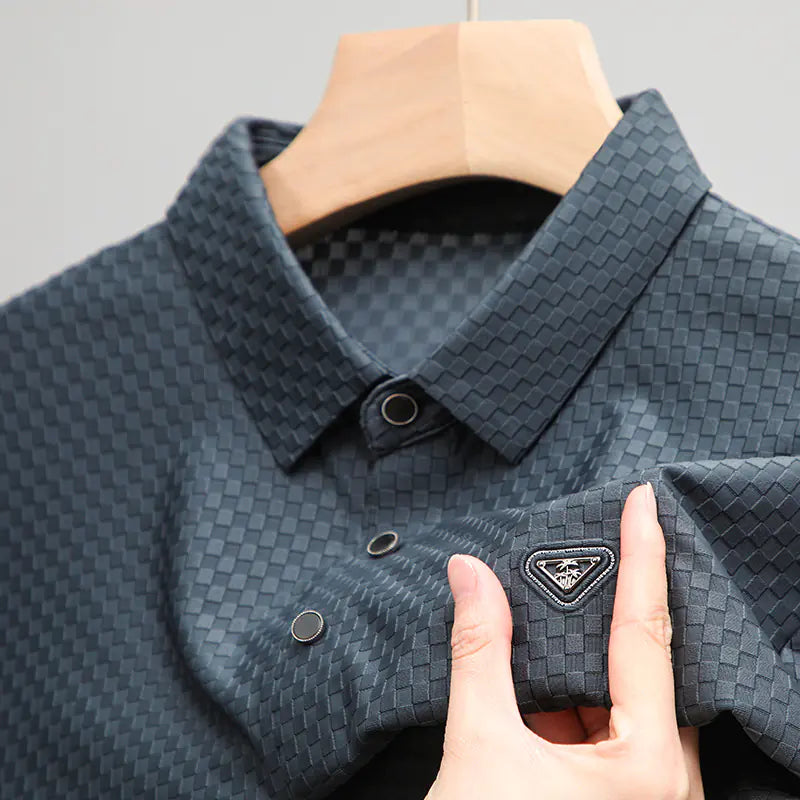 Men's Summer Stretch Polo Shirt - Lightweight Short Sleeve