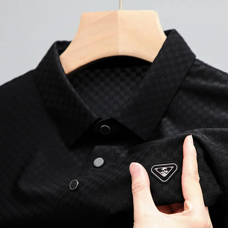 Men's Summer Stretch Polo Shirt - Lightweight Short Sleeve