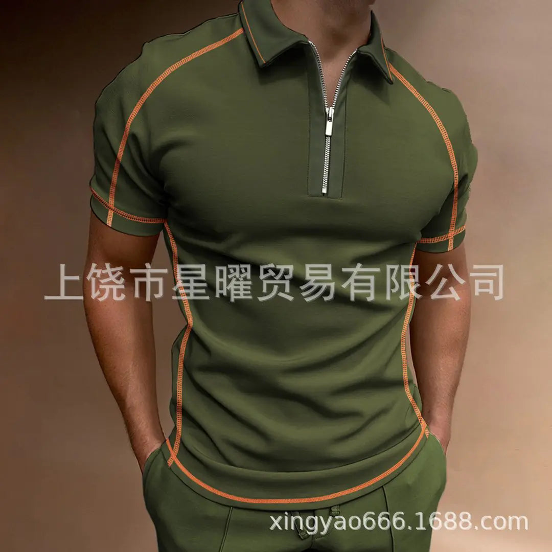 Men's Casual Short Sleeve Polo T-Shirt - Summer
