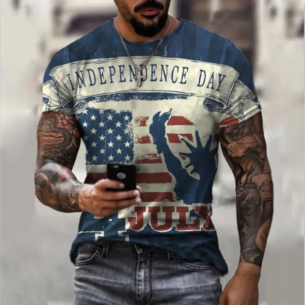 2023 Summer Men's Slim Fit 3D Printed T-Shirt