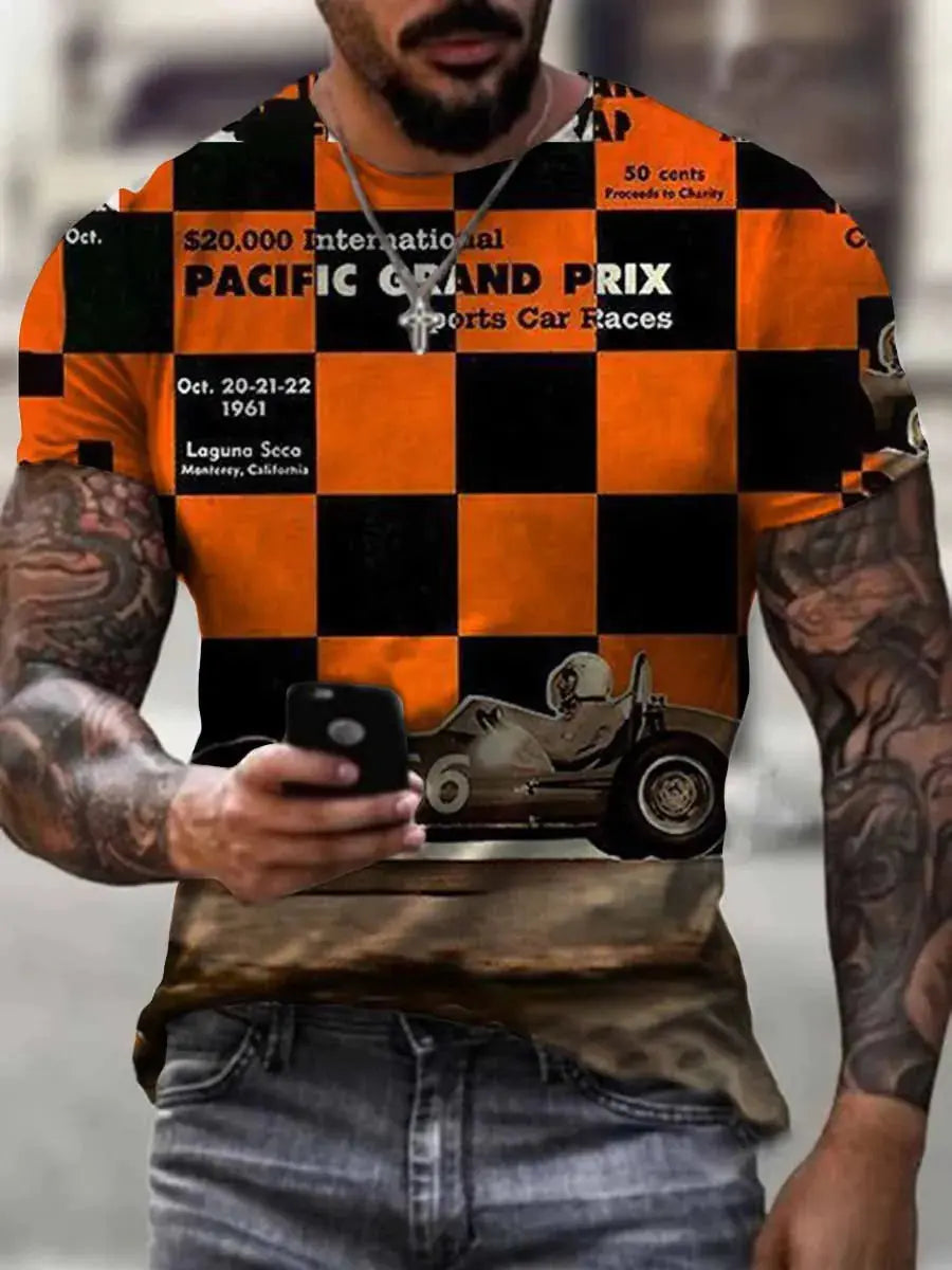 Men's Casual 3D Digital Print Short Sleeve T-Shirt