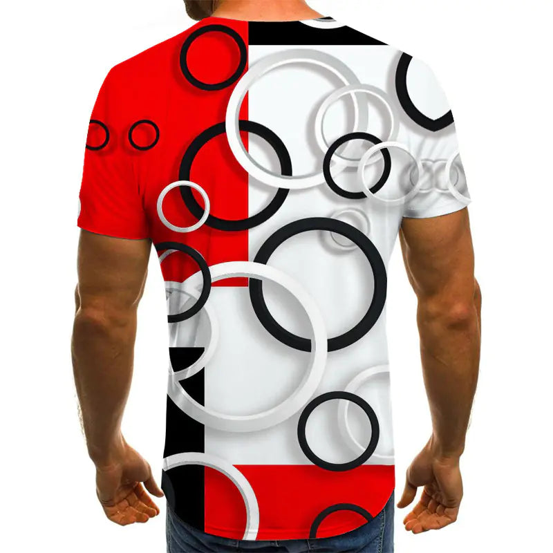 Stylish Men's Summer Short Sleeve T-Shirt, Round Neck