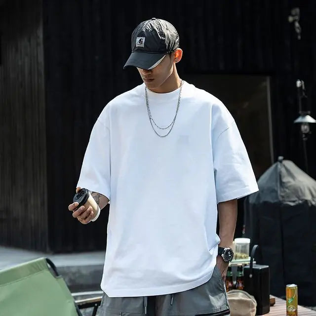 Men's Oversized Short Sleeve Solid Color T-Shirt