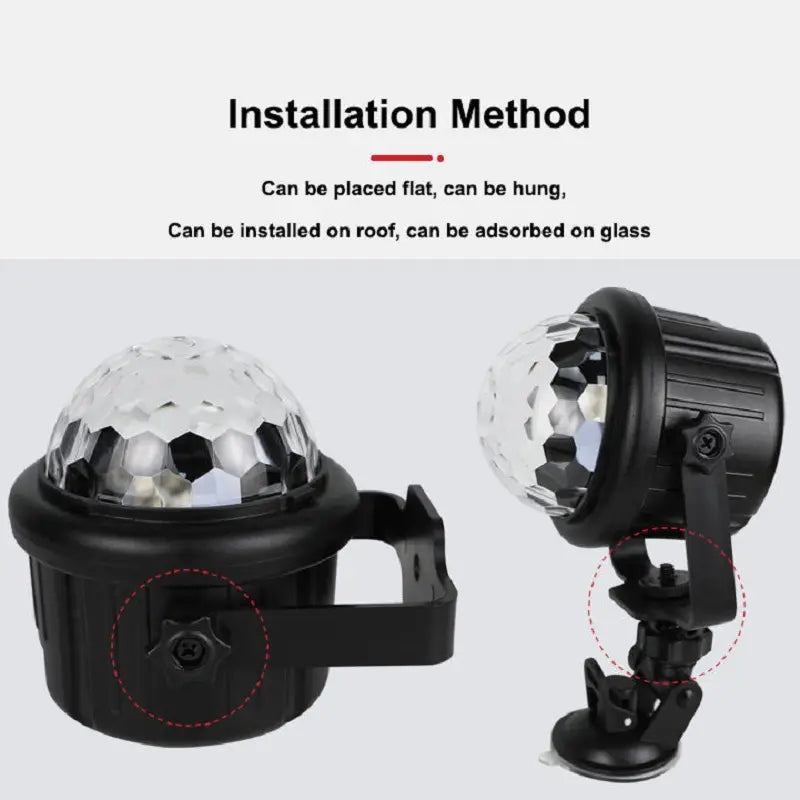 Portable Disco Ball Night Light with Remote & USB