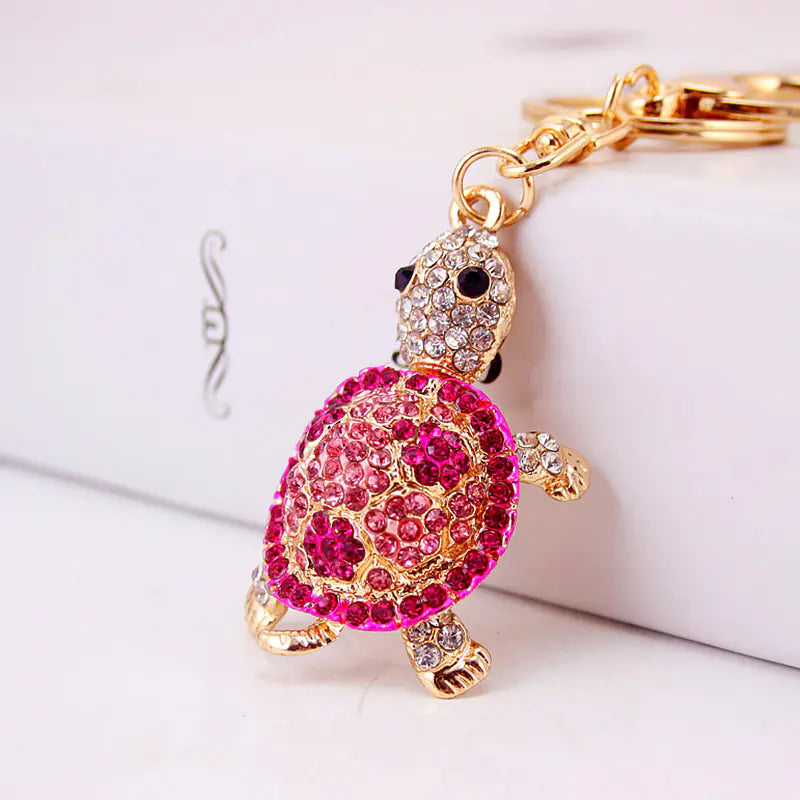 Cute Diamond Turtle Keychain for Bags and Accessories