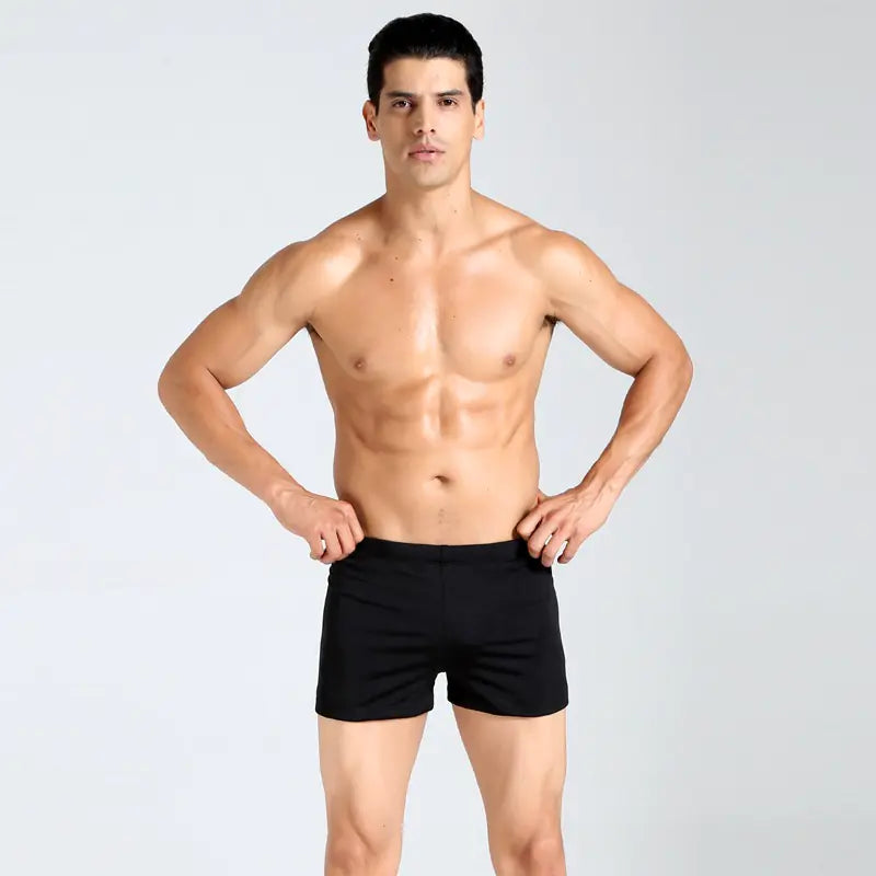 Multicolor Plus Size Men's Boxer Swim Shorts