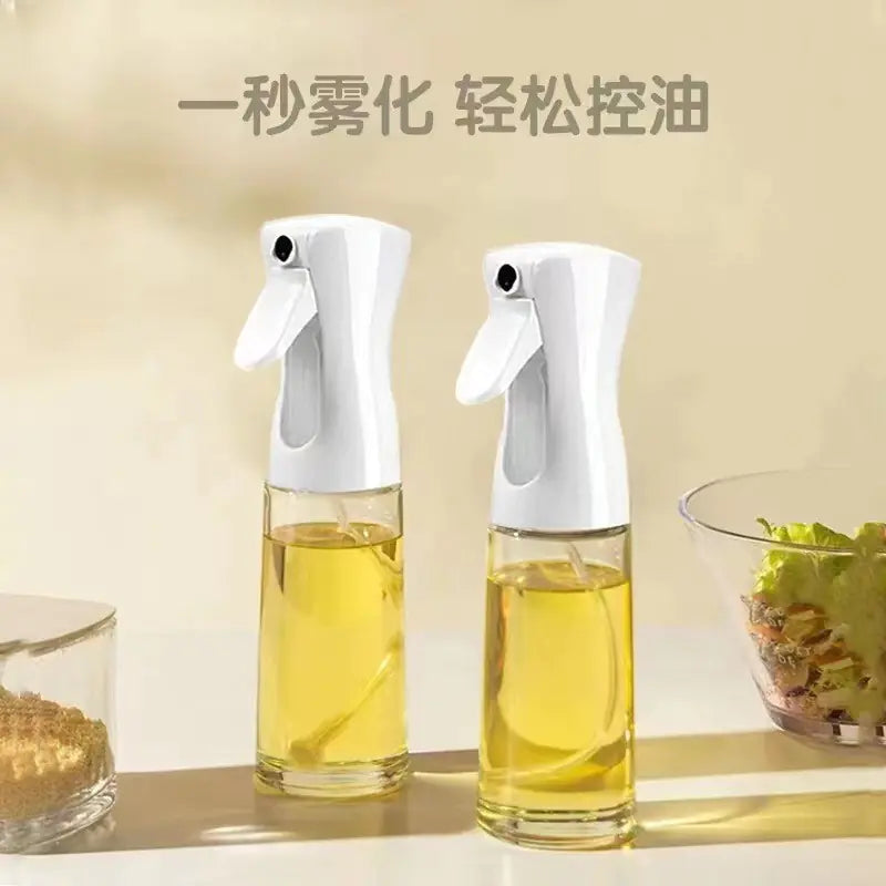 Outdoor Press Oil Spray Bottle - 200ML Glass Oil Dispenser