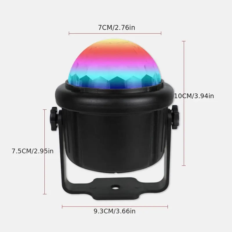 Portable Disco Ball Night Light with Remote & USB