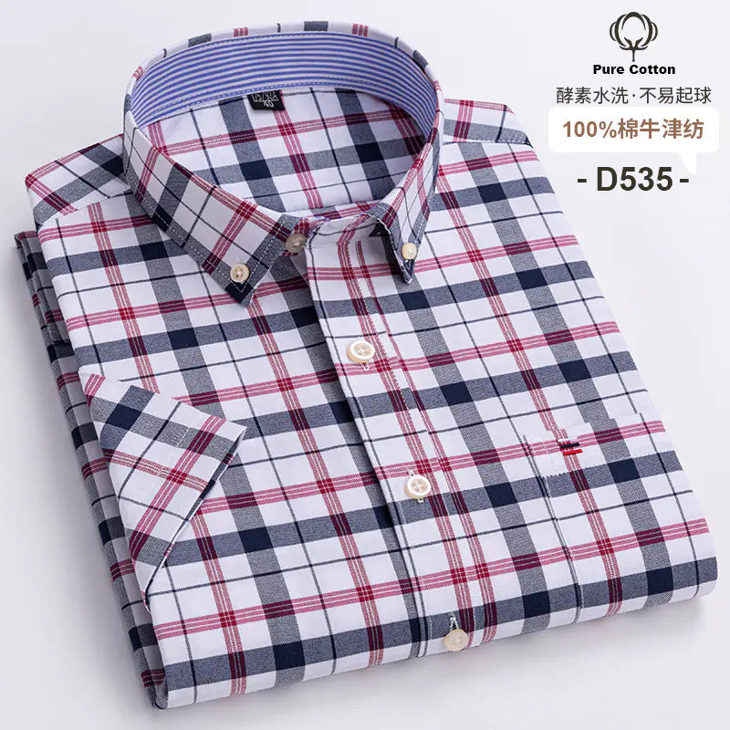 2023 Men's Casual Slim-Fit Short Sleeve Shirt