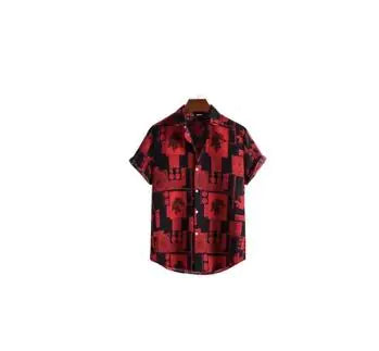 Men's Casual 3D Digital Print Short Sleeve Shirt