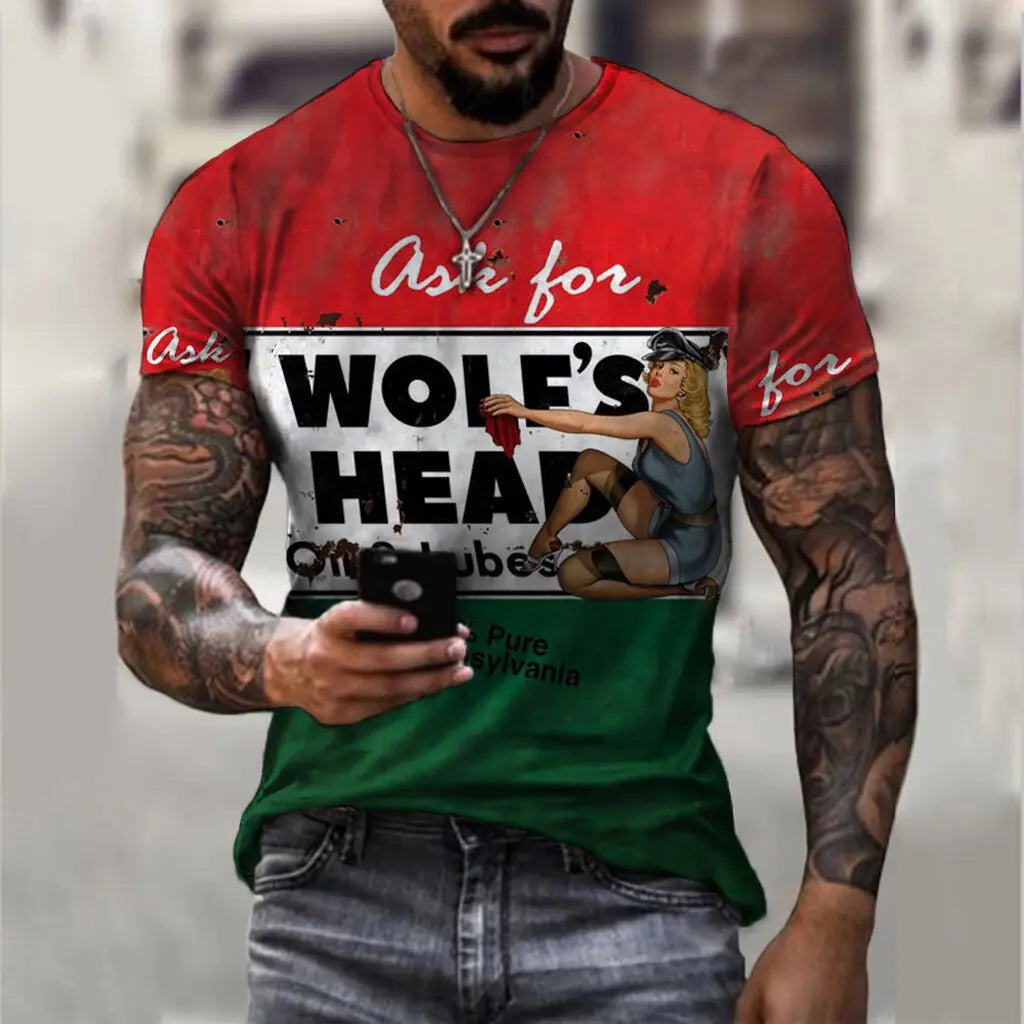 2023 Summer Men's Slim Fit 3D Printed T-Shirt