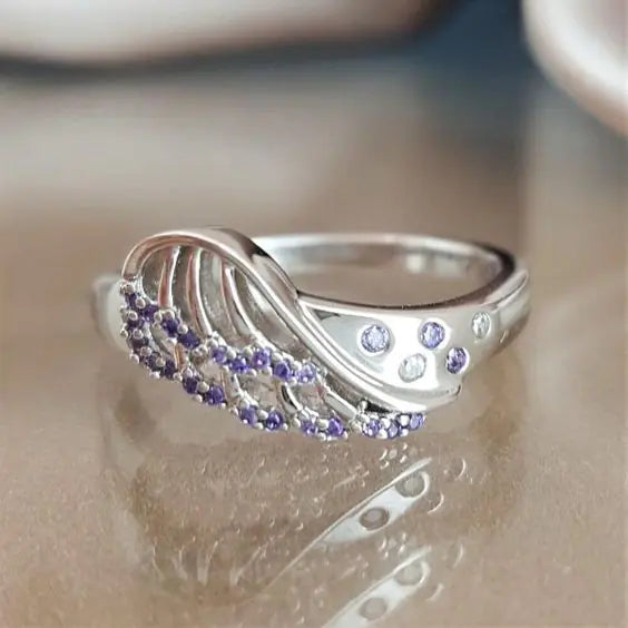 Princess Cut Zirconia Engagement Ring - Fashionable Design