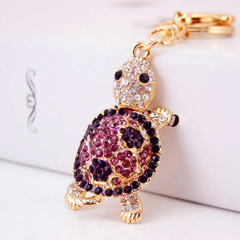 Cute Diamond Turtle Keychain for Bags and Accessories