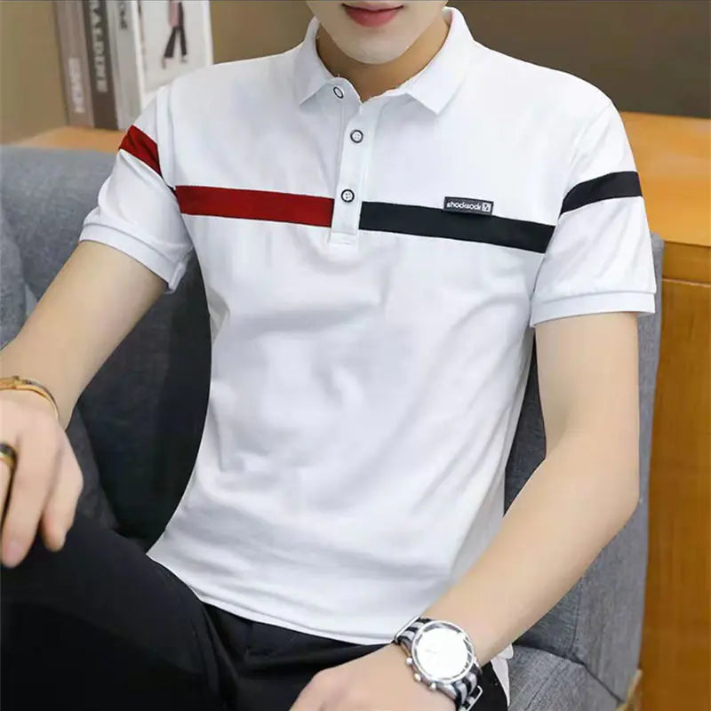 Men's Casual Short Sleeve Cotton Polo Shirt