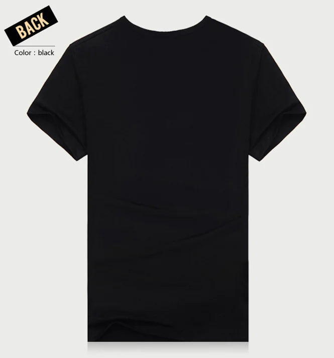 Men's Cotton Printed T-Shirt, Round Neck Short Sleeve