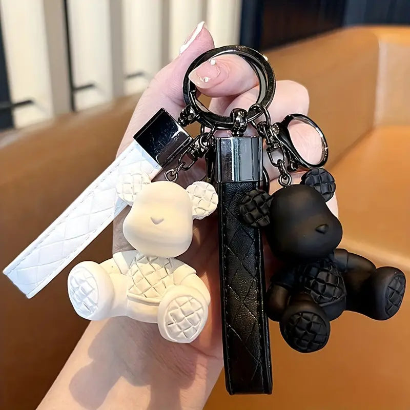 Cute Cartoon Bear Keychain for Bags and Couples