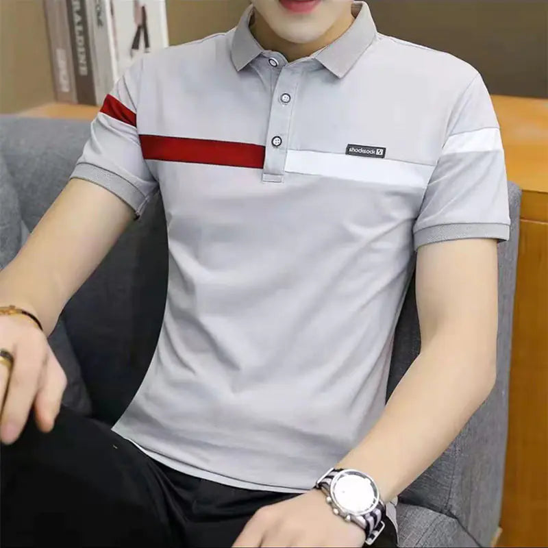 Men's Casual Short Sleeve Cotton Polo Shirt