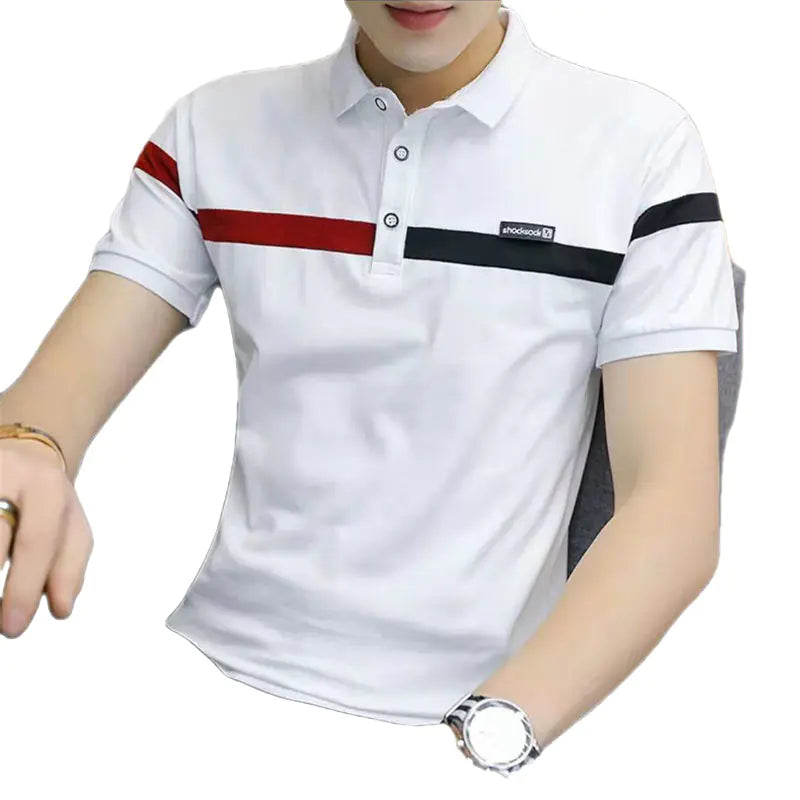 Men's Casual Short Sleeve Cotton Polo Shirt