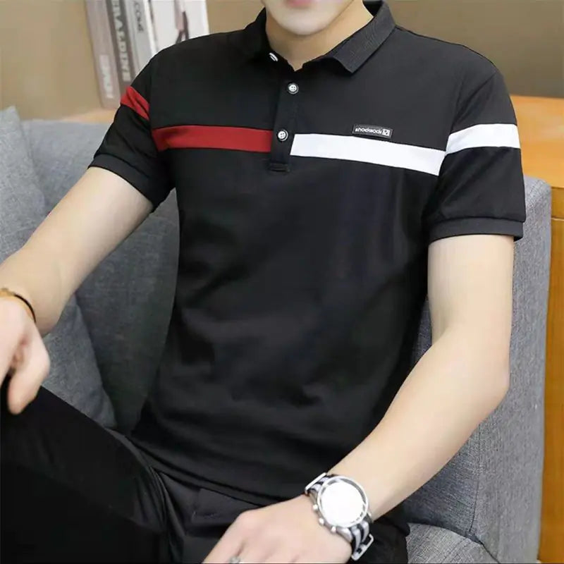 Men's Casual Short Sleeve Cotton Polo Shirt